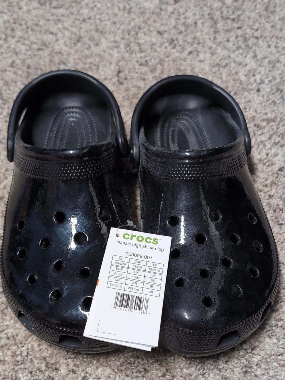 CROCS Classic High Shine Clog - Black